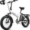 1000W Folding Electric Bike, 48V 20AH Large Removable Battery E Bike, 30+MPH, 80 Miles Max Range, 20" Fat Tire Electric Bike for Adults, Adult Electric Bicycles for Commute Beach Snow