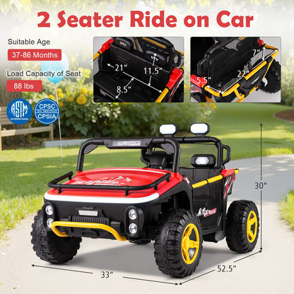 24V Ride on Toy for Kids 2 Seater Ride on Truck Car with Horn Music Story