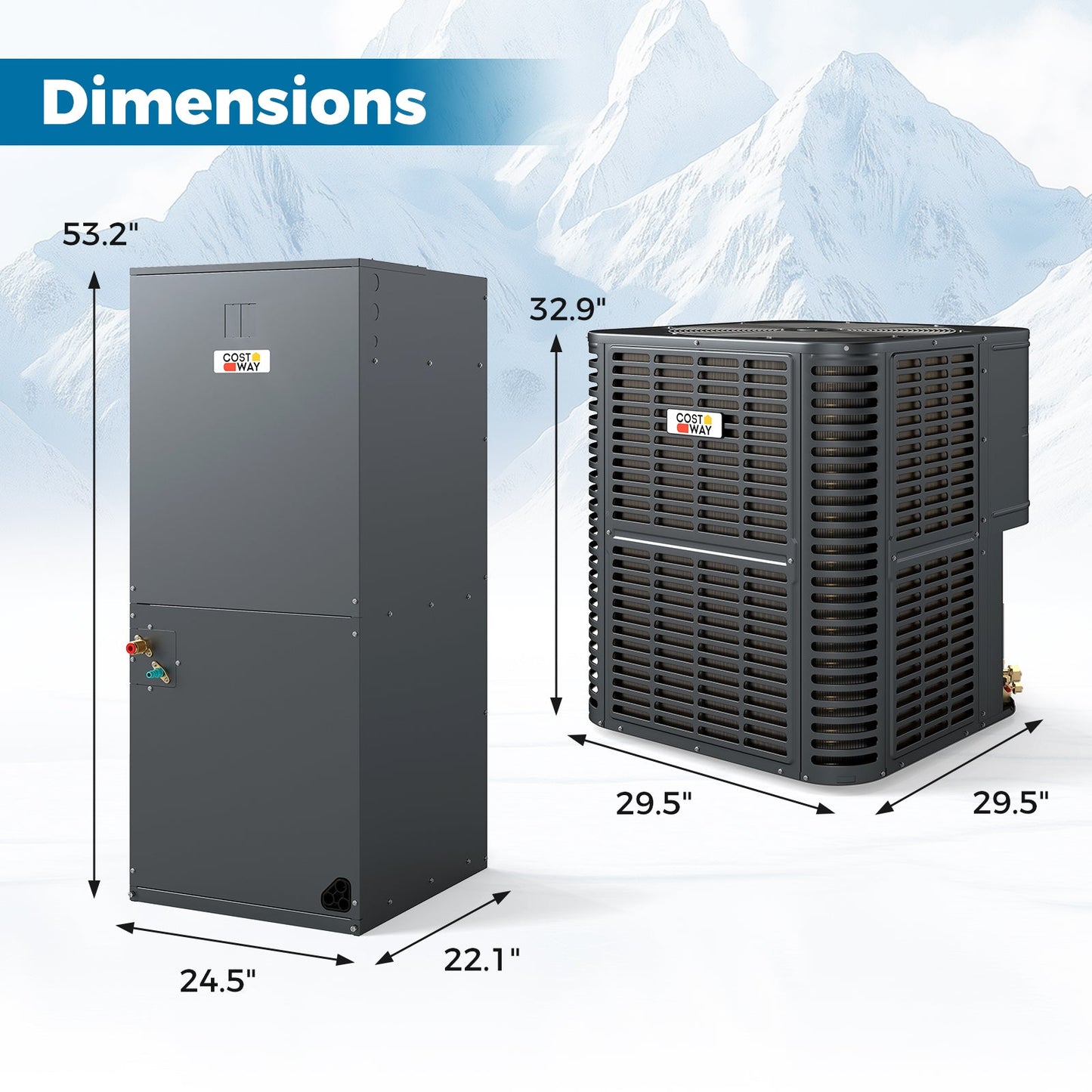 4 to 5 Ton 17-17.5 SEER2 Central Air Conditioner with Variable Speed