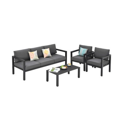 Alora 4-Piece Premium Outdoor Aluminum Furniture Set For Backyard & Poolside (SAK73532)