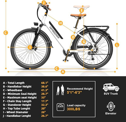 𝟏𝟎𝟎𝟎𝐖 Peak Electric Bike for Adults,up 𝟖𝟎 Miles Removable Battery Ebike, 26" UL Certified Electric Mountain E Bike,Adult Electric Bicycles for Commute Beach Snow