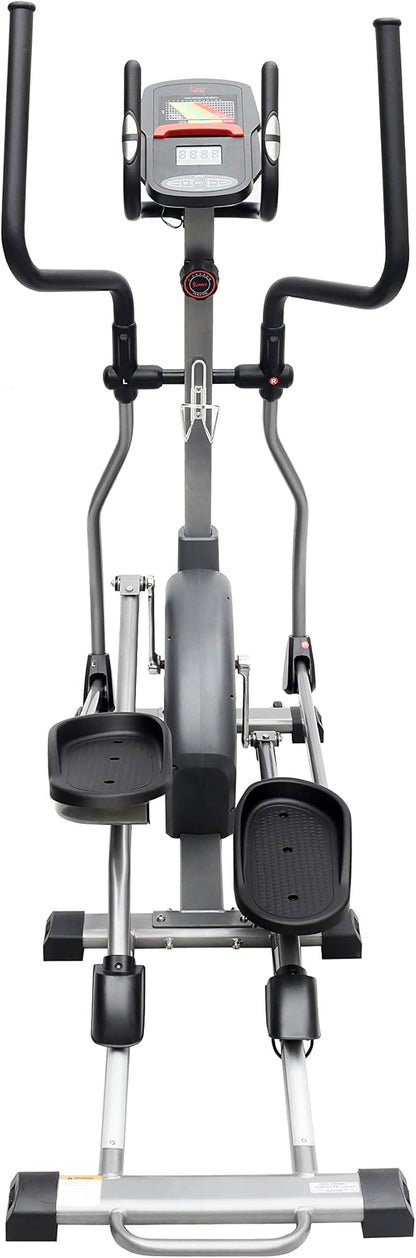 Sunny Health & Fitness Elliptical Trainer Machine w/Built-in Pulse Sensor, Low Impact Cardio Exerciser & Full-Body Cross Training for Home, Optional Free SunnyFit App Link & Electric w/300LB Load