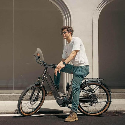 Carbon Fiber Electric Bike for Adults, Peak 1000W Motor 25MPH Ebike with 48V 19.2AH Removable Dual Batteries, 128 Miles Range, 26'' Big Tires, 7-Speed, Electric Bicycle for Men/Women