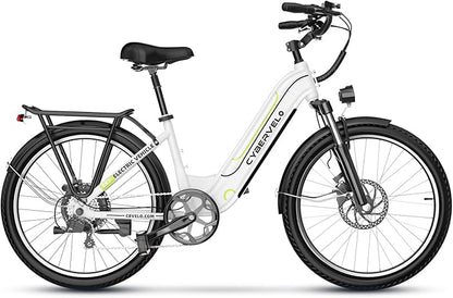 DriftGod 26" Electric Bike for Adults – Powerful 1000W Motor, 48V Removable Battery, 7-Speed, Front Suspension & LCD Display – Commuter and Mountain EBike for Women