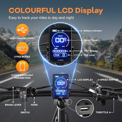 Foldable Electric Bike for Adults, 30+MPH, 48V 20Ah Removable Battery up to 80Miles, 20" Fat Tire Peak 1000W Motor Dirt Ebike Adult Electric Bicycle for City Commute Beach Mountain Adventurous E Bike