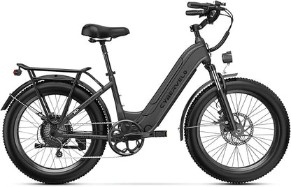 DriftGod 26" Electric Bike for Adults – Powerful 1000W Motor, 48V Removable Battery, 7-Speed, Front Suspension & LCD Display – Commuter and Mountain EBike for Women