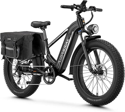 LEONX M2 Pro Electric Bike,1800W Motor Electric Bike for Adults, 26'' x 4.0'' Fat Tire Ebike with 48V 17.5AH Battery, 36MPH 85Miles Long Range Electric Mountain Bike, Up to 110 Nm