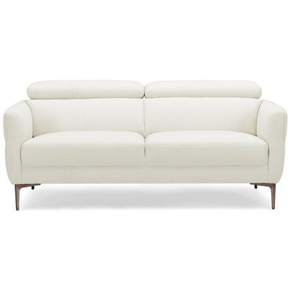 72.5 Inch Modern Fabric Loveseat Sofa Couch with Adjustable Headrest