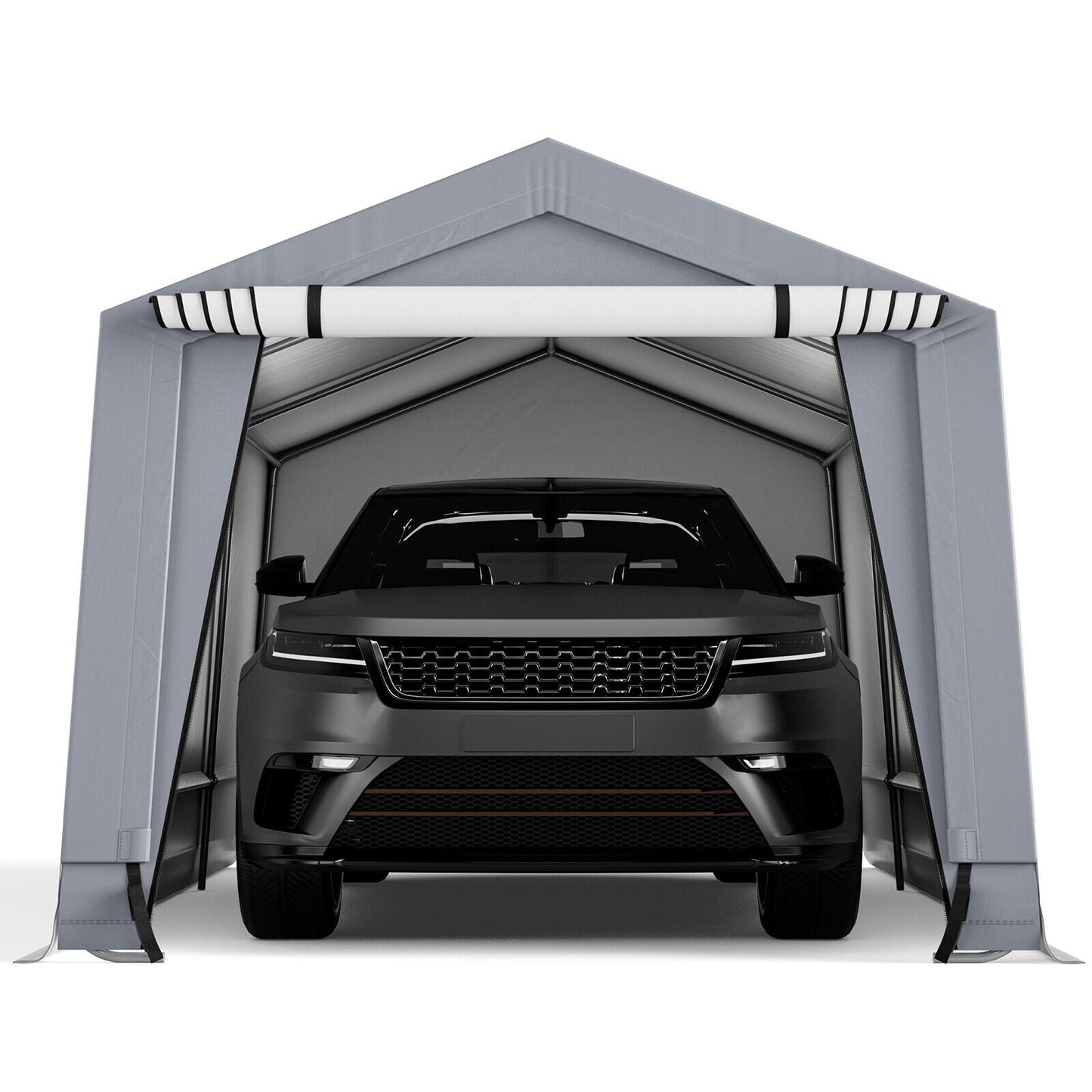 10 x 16/10 x 20 Feet Outdoor Heavy-Duty Carport with 2 Doors