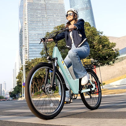 V80 Electric Bike, 1000W Motor 28MPH Ebike, 48V 13Ah Removeable Battery, 26'' City Cruiser Adult Electric Bicycles up to 70 Miles