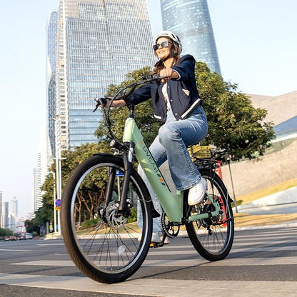 V80 Electric Bike, 1000W Motor 28MPH Ebike, 48V 13Ah Removeable Battery, 26'' City Cruiser Adult Electric Bicycles up to 70 Miles