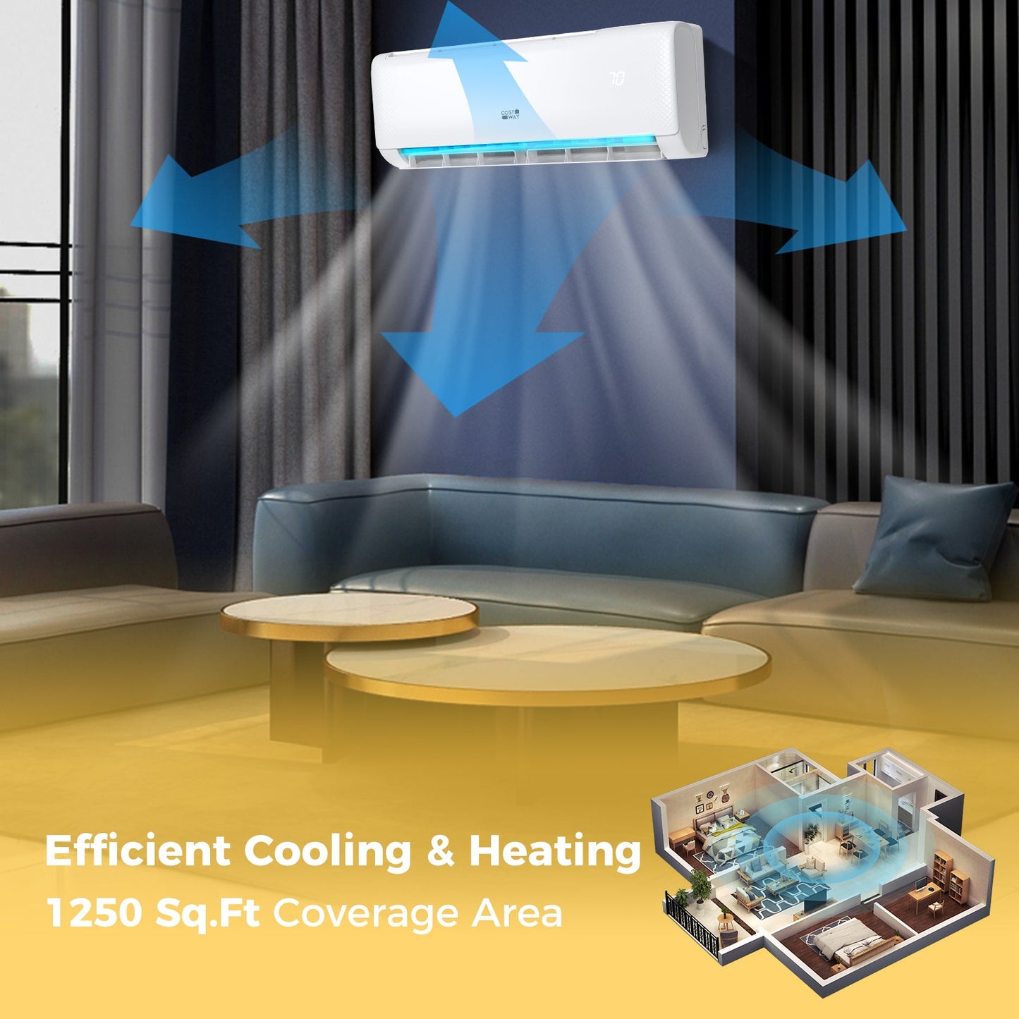 Airtural Series 18000 BTU 21 SEER2 Ductless Mini Split Air Conditioner and Heater 208-230V Energy Star Certified