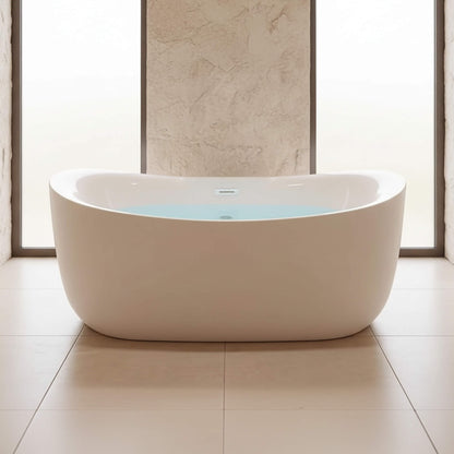 Nuvia Verano Freestanding Whirlpool Air Bubble LED Massage Bathtub (SAK47639)