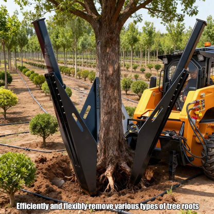 Heavy-Duty Industrial 3-Blade Tree Spade Transplanter Skid Steer Attachment (SAK50296)