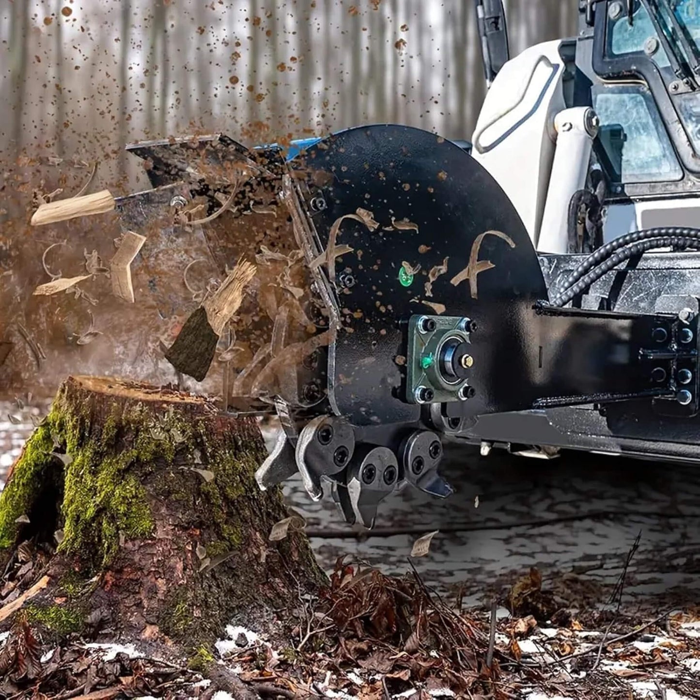 Heavy-Duty Skid Steer Stump Grinder Attachment With High-Speed Cutting Wheel (SAK52096)