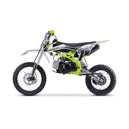 MotoTec X3 125CC 4-Stroke Green Gas-Powered Dirt Bike (SAK86035)