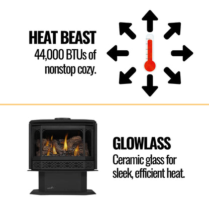 Napoleon Havelock 50 28-Inch Direct Vent Natural Gas Stove With Triple Burner [GDS50-1NE] (SAK68193)