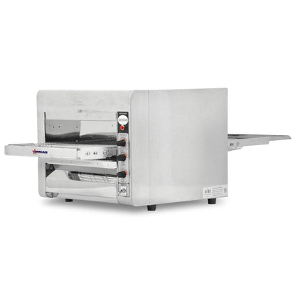 Omcan Premium Commercial Stainless Steel Conveyor Restaurant Countertop Pizza Baking Oven, 3600W (SAK48164)