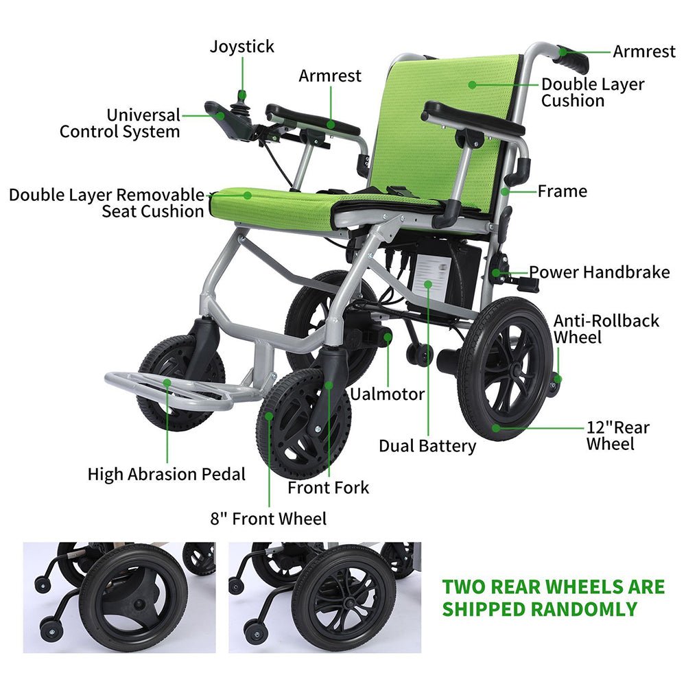 Pride D3-C 24V/10AH Electric Motorized Folding Wheelchair, 300W (SAK97523)