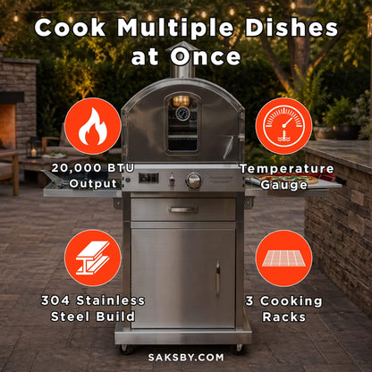 Summerset 60" Outdoor Freestanding Gas Pizza Oven [SS-OVFS-LP/NG] (SAK17543)