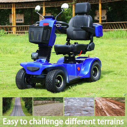 Zvg 4-Wheel Heavy-Duty 500W 48V20AH Electric All-Terrain Mobility Scooter (SAK93647)