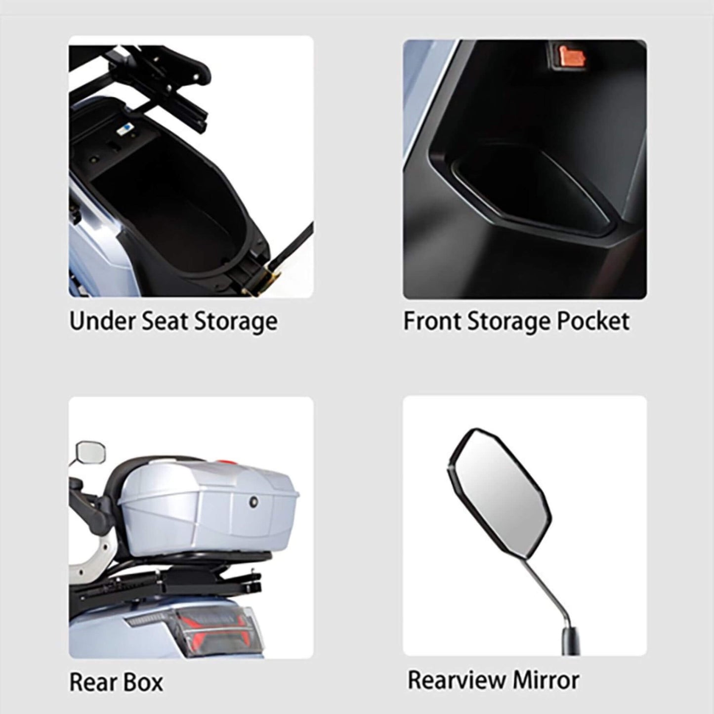 Zvg Heavy-Duty 1000W 60V20AH Four Wheel All-Terrain Travel Mobility Scooter, 440LBS (SAK97245)